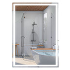 32" x 24" Bathroom Mirror with LED Lights, Dimmable Makeup Mirror, Vanity Mirror with 3 Colors, Smart Touch