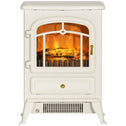 Fireplace Stove, Electric Fireplace Heater with Realistic LED Flames and Logs, 725W/1450W, Beige