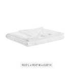 Down Alternative Blanket with Cool Touch, OEKO-TEX Certified, Machine Washable, Designed for Full, Queen Beds, 90" L x 90" W x 0.25" H, White