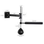 Lightweight Fast-Reflexes Speed Bag Boxing Punching Bag Wall Mount Height Adjustable, MMA, Martial Arts, and Boxing Equipment for Training at Home, Heavy-Duty, 9" H x 7" Dia.