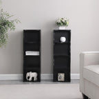 8-Tier Adjustable Slim Bookcase with Wavy Edge Design, Anti-Tip Hardware, Detachable Cabinets for Home Storage, 11.5" L x 9.5" W x 71" H, Black