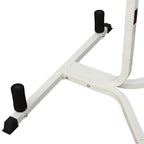 2-in-1 Punching Bag Stand, Adjustable Height Heavy Bag Stand with Weighted Base and Speed Bag for Home, White