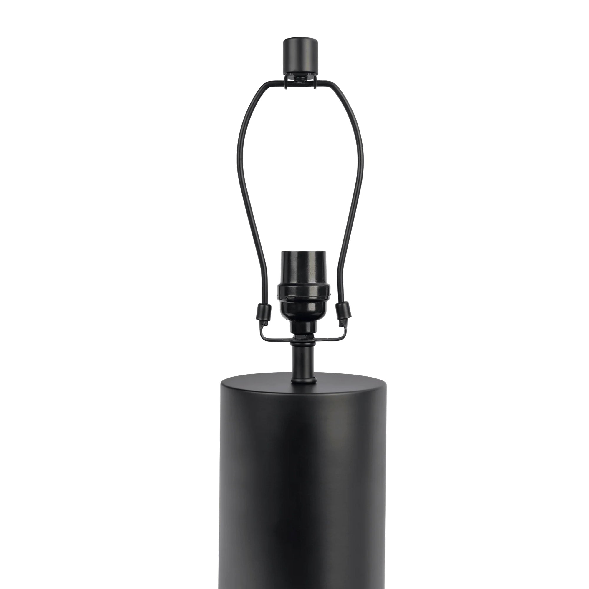 Table Lamp with On/Off Switch, Block Base, Elegant Shade, Perfect for Bedroom, Study, Living Room, 11" L x 19" W x 11" H, Black+White