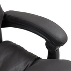 Massage Office Chair with Heat Function, Computer Desk Chair with Footrest Swivel Wheels, Black
