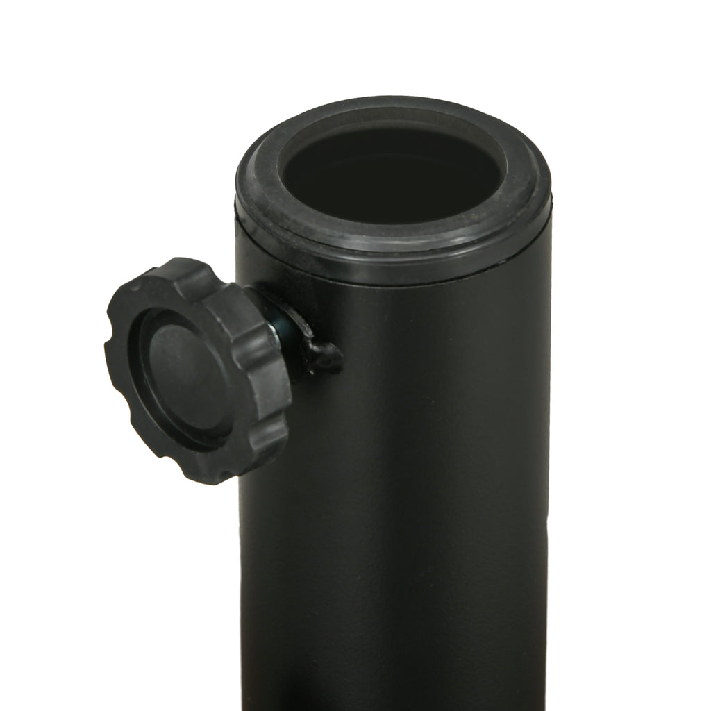 Umbrella Stand for 1.5" or 2" Umbrella Poles, Round Fillable Umbrella Base for Outdoor, Lawn, Deck, Brown
