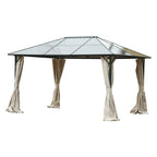 9.84' x 11.8' Gazebo Sidewall Set with Hooks/C-Rings, Beige