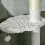 8.4' Floor to Ceiling Cat Tree, Adjustable Height, White