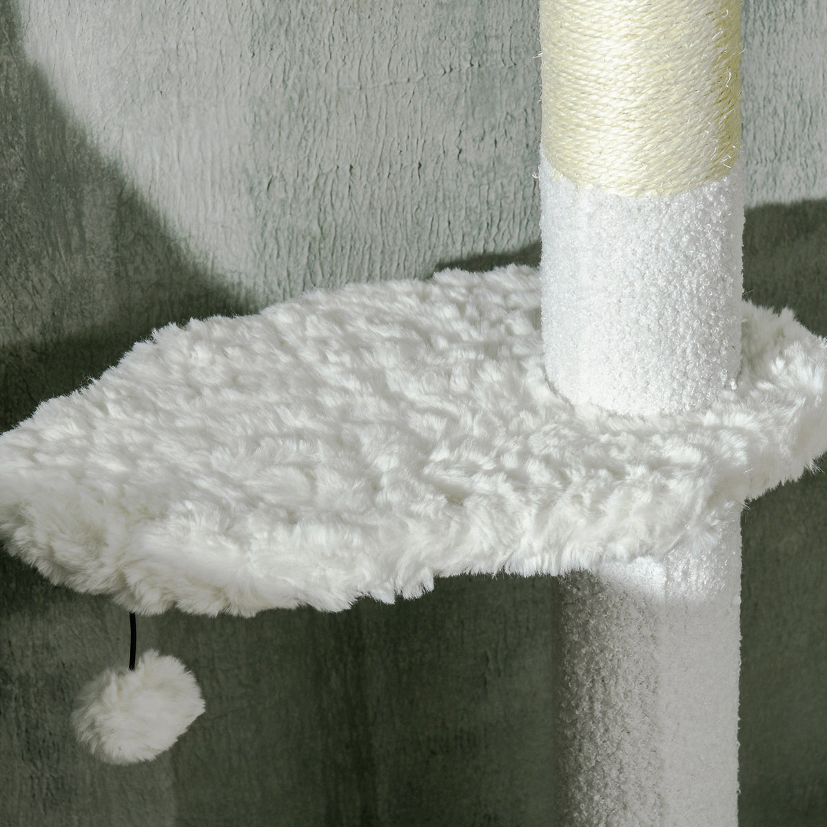 8.4' Floor to Ceiling Cat Tree, Adjustable Height, White