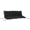 59" x 38" Tufted Bench Cushion for Outdoor Furniture, 3-Seater Replacement for Swing Chair, Patio Sofa/Couch, Black
