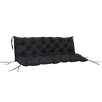 59" x 38" Tufted Bench Cushion for Outdoor Furniture, 3-Seater Replacement for Swing Chair, Patio Sofa/Couch, Black