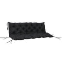 59" x 38" Tufted Bench Cushion for Outdoor Furniture, 3-Seater Replacement for Swing Chair, Patio Sofa/Couch, Black