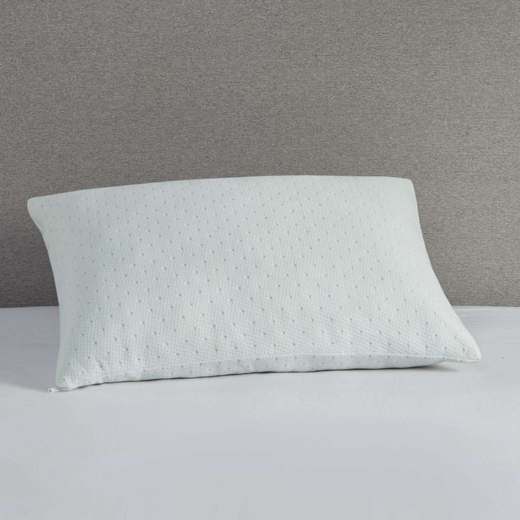 Shredded Memory Foam Pillow with Rayon, Cooling Gel Infused, Medium Firmness, Removable Cover, 28" L x 20" W x 5.5" H, Ivory
