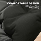 Outdoor Rocking Chair Patio Set of 2, Oversized Rocking Papasan Chairs with Cushions for Garden Porch, 265 lbs., Black