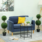 Set of 2 Artificial Ball Boxwood Topiary Trees, Fake Plants in Pot for Indoor Outdoor Living Room Green