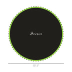Trampoline Replacement Mat, Fits 12' Trampoline w/ 72 V-Hooks & 5.5" Springs (Spring & Frame not Included), Green
