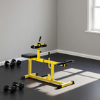 Adjustable Steel Seated Calf Raise Exercise Strength Training Gym Equipment, Yellow