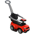 2 In 1 Push Cars for Toddlers Kid Ride on Push Car Stroller Sliding Car with Horn Music Light Function Secure Bar Ride on Toy for Boy Girl 1-3 Years Old Red