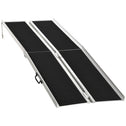 8' Skidproof Portable Wheelchair Ramp for Home, Steps, Doorways, Carpeted Foldable Handicap Ramp, Threshold Ramp