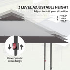 13' x 13' Pop Up Canopy Tent, UPF50+ Tents for Parties, Height Adjustable, with Wheeled Carry Bag and 4 Sand Bags, Gray