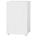 4.5 Cu.Ft Mini Fridge, Single Door Refrigerator with Freezer, Wheels, Adjustable Thermostat, Reversible Door, White