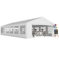 20 x 40 ft Heavy Duty Party Tent Outdoor Gazebo Wedding Tent Event Shelter Carport BBQ with Removable Sidewalls & Windows, Outside Waterproof Canopy for Parties, White