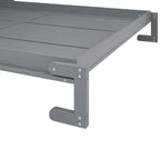 Space-Saving Design Queen Size Murphy Bed with Shelf, Solid Wood and MDF, 86" L x 69.5" W x 87" H, Gray