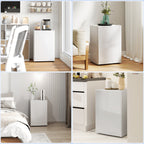 2.5 Cu.Ft Mini Fridge, Single Door Compact Refrigerator with Freezer, Adjustable Thermostat, Reversible Door, White