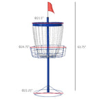 Portable Disc Golf Basket Target with 24-Chain, Travel Bag, Dark Blue