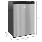 Upright Freezer, 3 Cu Ft Small Freezer with Reversible Single Door, Adjustable Thermostat for Home, Apartment, Silver