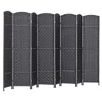 Folding Room Divider Screen 8 Panel 5.6' Tall Privacy Screen Freestanding Room Partition for Home Office, Charcoal Gray
