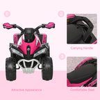 NO Power Kids Ride On Push Car, Ride Racer, Foot-to-floor Sliding Car, Walking ATV Toy with Music, Lights, for 1.5-3 Years Old, Pink