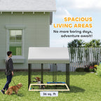 Outdoor Dog Kennel with Roof, 6' x 6' x 6' Heavy Duty Welded Wire Dog Playpen Enclosure with Escape-proof Lock