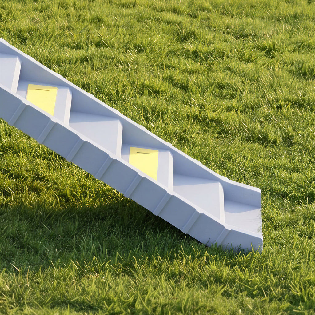 Dog Stairs for Car Truck SUV, Foldable Dog Ramp for Large Medium Small Dogs, Gray