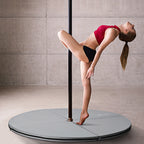 Pole Dance Mat, 2"T x 5'W Folding Pole Crash Mat for Home, Lightweight and Foldable, Gray