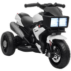 6V Kids Motorcycle, Battery-Operated Mini Electric Motorbike with Forward/Reverse Switch, Horn, White