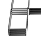 Steel Raised Garden Bed, Set of 5 Large Box Planters for Outdoor Plants Vegetables Flowers Herbs, 8x8x1ft, Gray