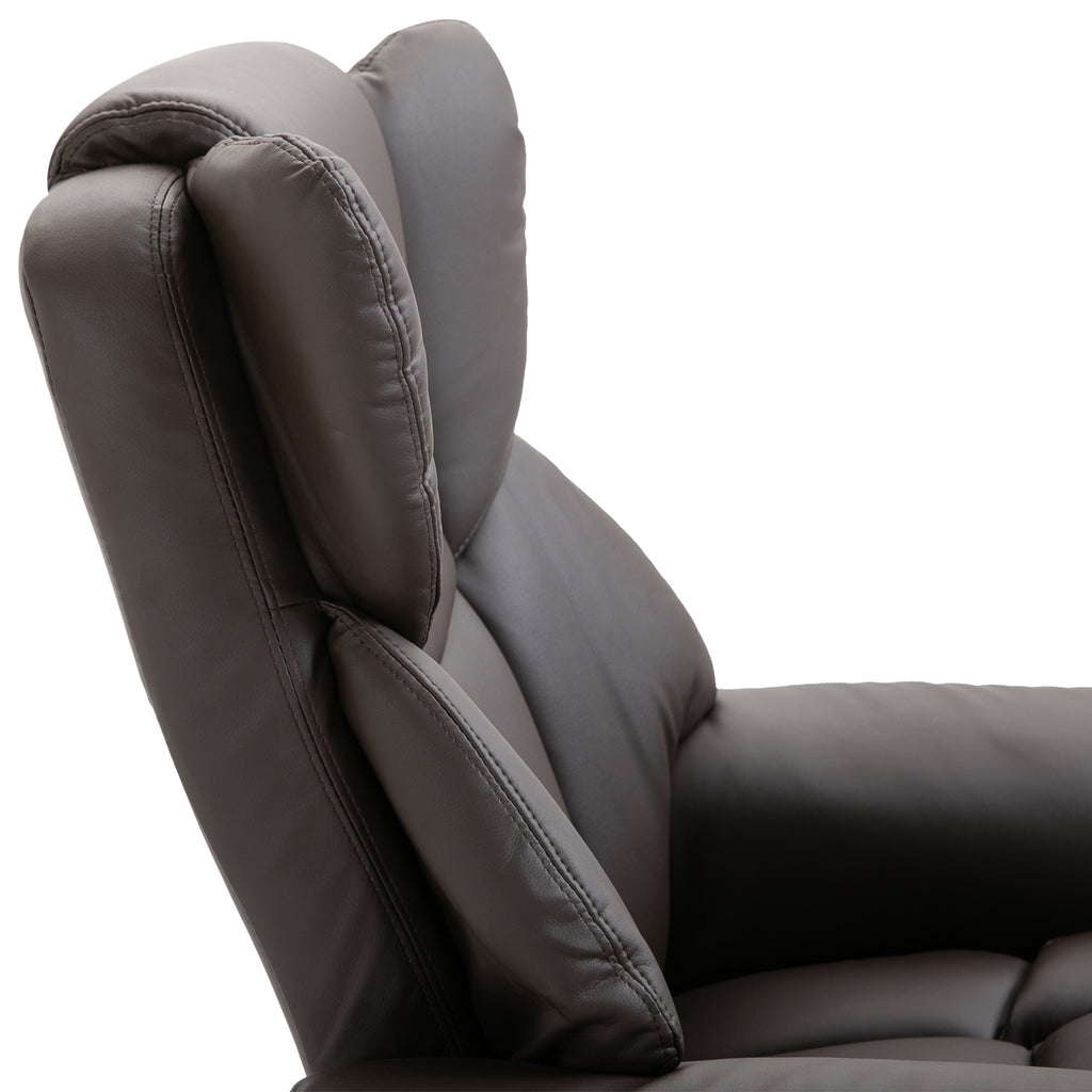 Massage Sofa Recliner Chair w/ Footrest, 10 Vibration Point, Faux PU Leather, Brown