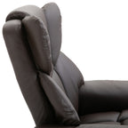 Massage Sofa Recliner Chair w/ Footrest, 10 Vibration Point, Faux PU Leather, Brown