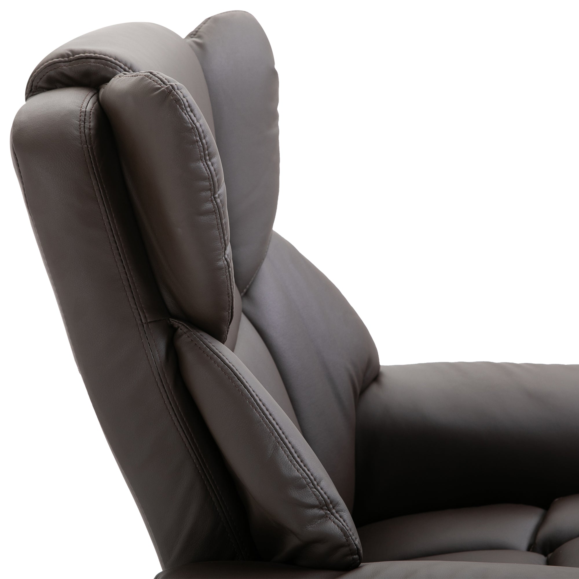 Massage Sofa Recliner Chair w/ Footrest, 10 Vibration Point, Faux PU Leather, Brown