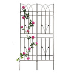 4 Pack Metal Garden Trellis with Rustproof Feature, for Climbing Plant Support, Easy Assembly, Brown