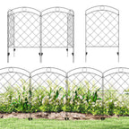 4 Pack Garden Fencing for Yard, Decorative Fence Panels as Flower Edging, Circle