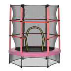 Φ5FT Kids Trampoline with Enclosure Net for Age 3 to 6 Years Pink