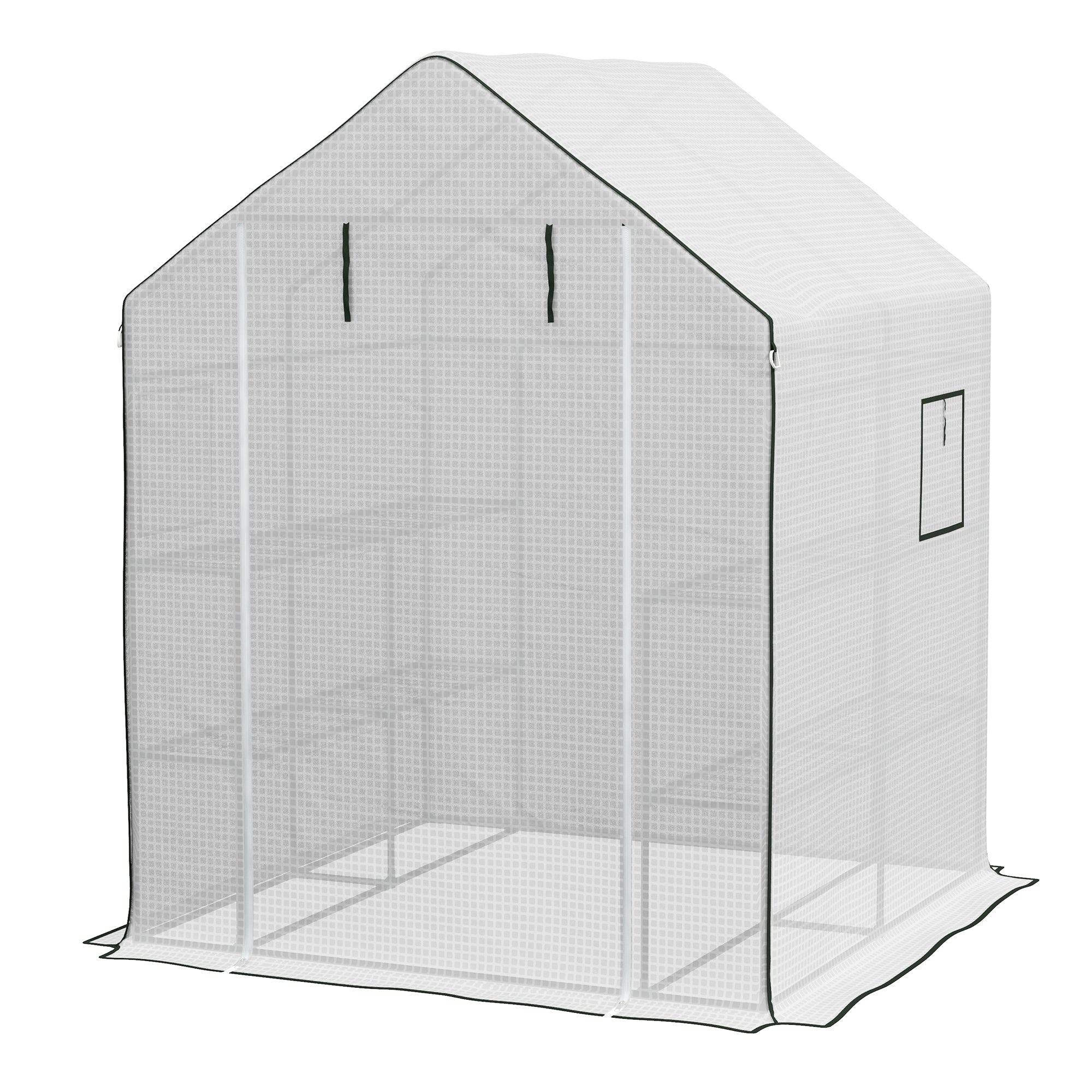 01-0472 Replacement Cover, 55" x 56.25" x 74.75" Walk-in Greenhouse Cover Reinforced Anti-Tear PE Hot House Cover, White