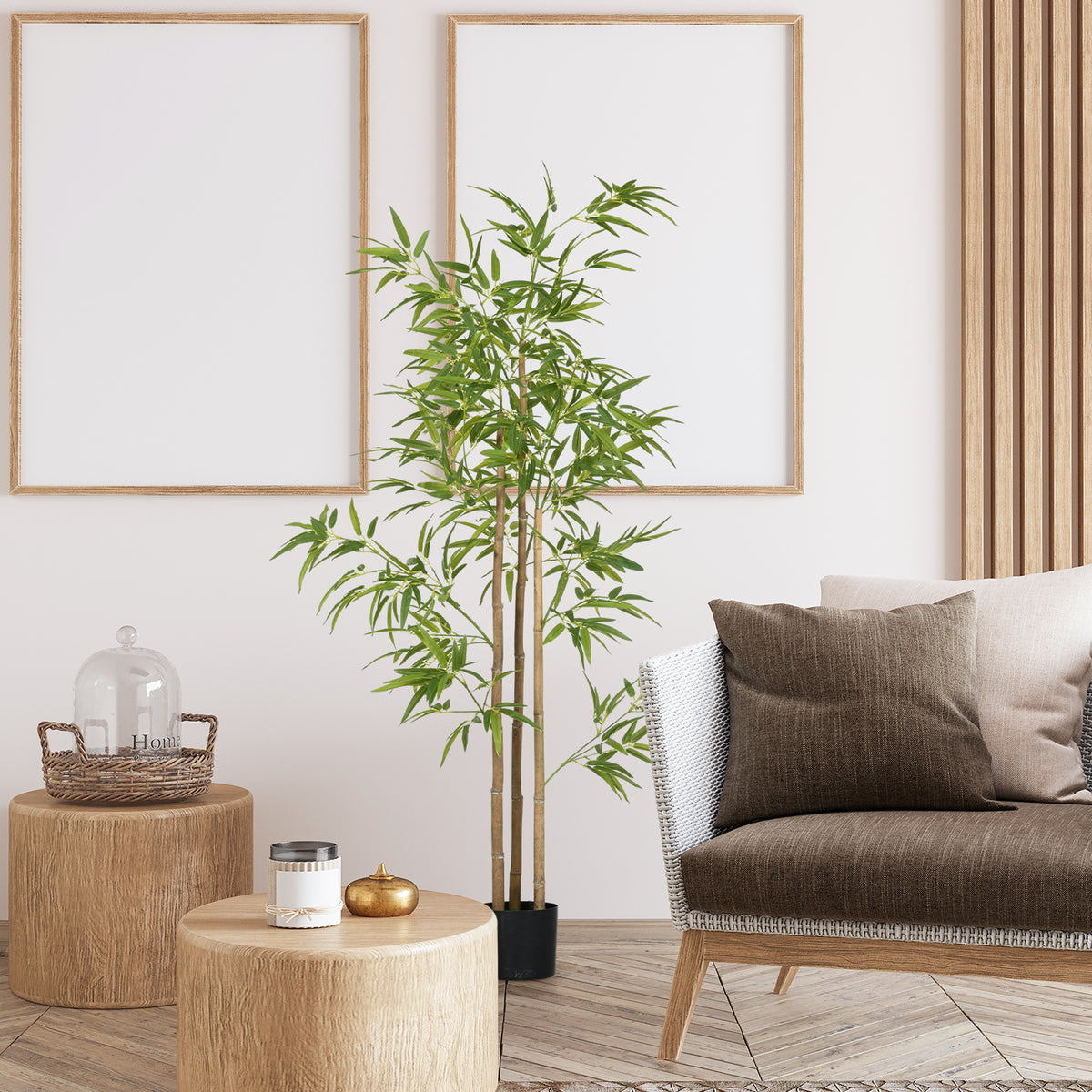 6ft Artificial Tree, Indoor Fake Bamboo with Pot, for Home Office Living Room Decor