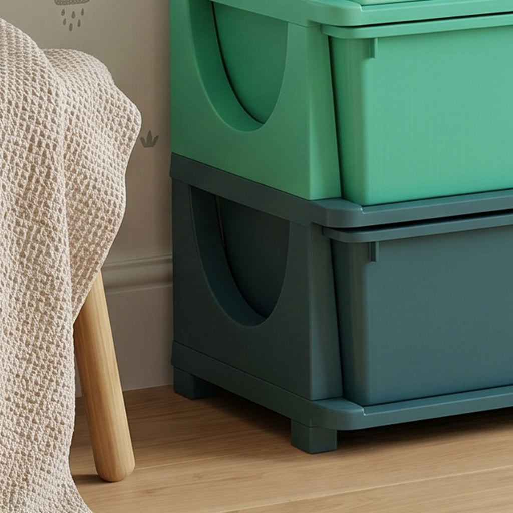 3 Tier Kids Storage Organizer with 6 Drawers for Bedroom, Nursery, Kindergarten, Living Room, Boys and Girls, Green