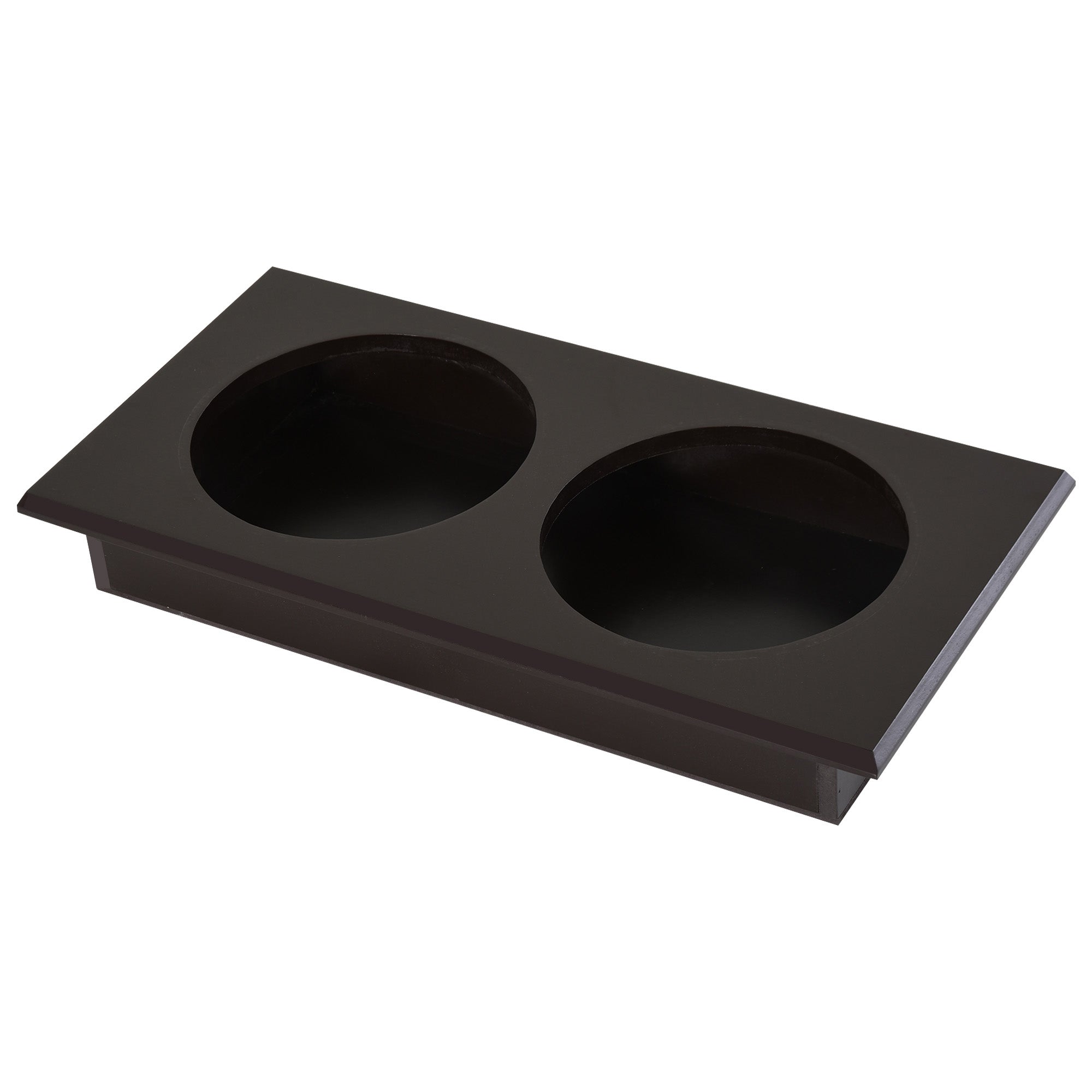 Raised Pet Feeding Storage Station with 2 Stainless Steel Bowls Base for Large Dogs and Other Large Pets, Coffee