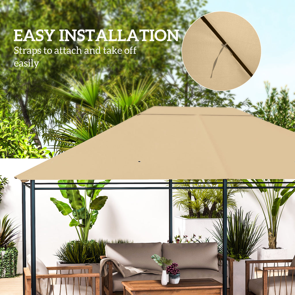 10' x 13' Gazebo Canopy Replacement Roof for 84C-116, Khaki