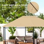 10' x 13' Gazebo Canopy Replacement Roof for 84C-116, Khaki