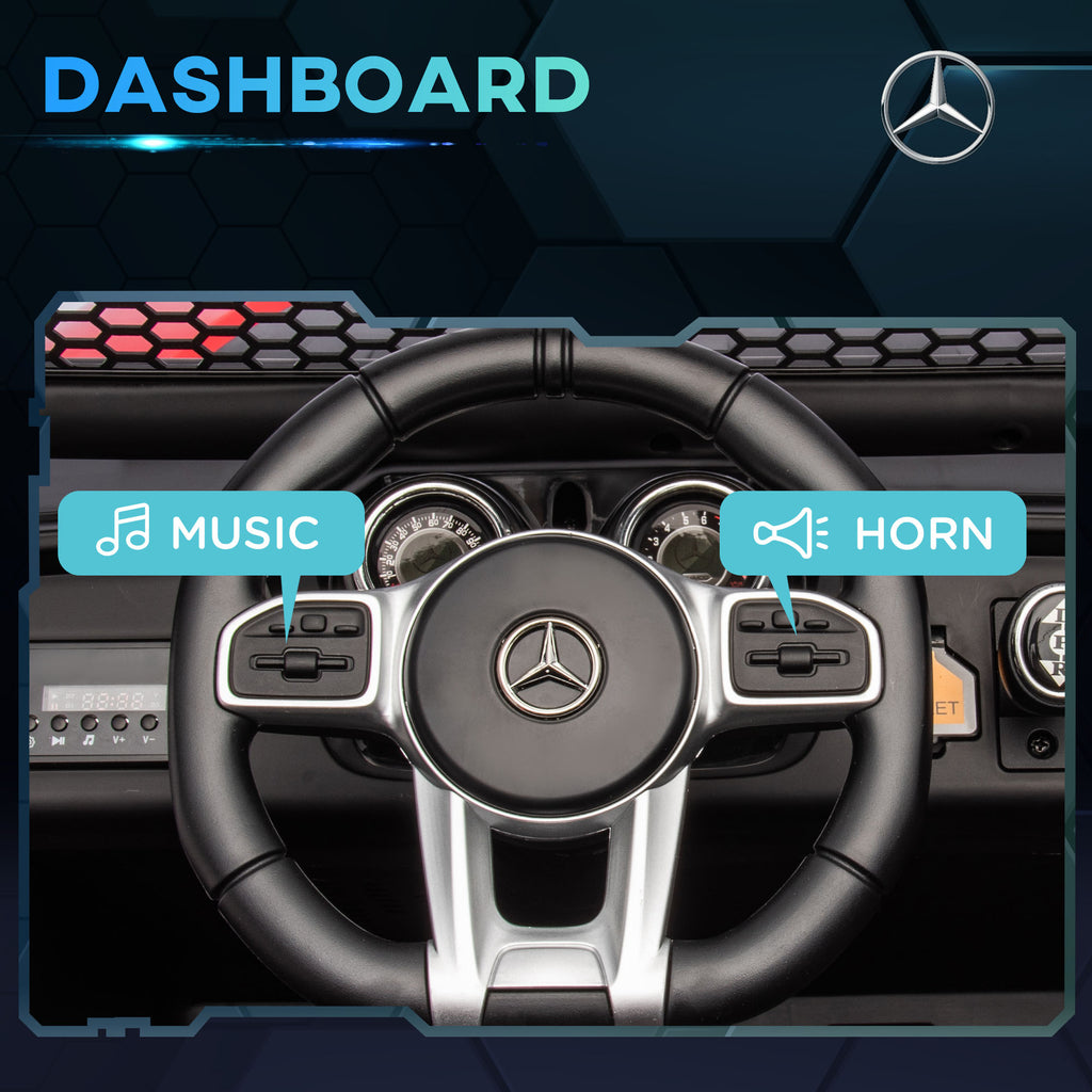 Licensed Unimog 12V Kids Ride on Truck with Remote Control, Battery Powered Electric Car with Spring Suspension, LED Light, Horn, Music, Red