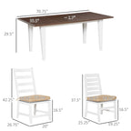 Patio Dining Set for 6, Outdoor Furniture Set with a Table & Chairs, Cushions, Umbrella Hole for Garden, Backyard, or Poolside, Beige